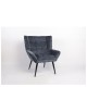 14770098 Πολυθρόνα ArteLibre TIVA Μπλε Ύφασμα Σενίλ/Μέταλλο 84x78x77cm Μπλε