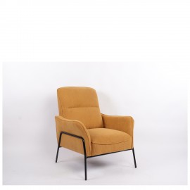 14770107 Πολυθρόνα ArteLibre ELAN Πορτοκαλί Ύφασμα Κοτλέ/Μέταλλο 94x77x82cm Πορτοκαλί