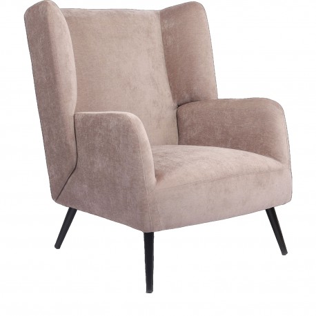 14770081 Πολυθρόνα ArteLibre NORA Καφέ Ανοιχτό Ύφασμα/Μέταλλο 100x80x89cm Καφέ