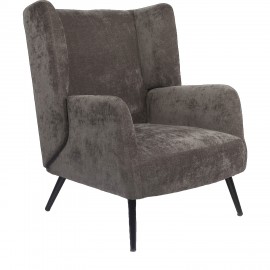 14770082 Πολυθρόνα ArteLibre NORA Γκρι Ύφασμα/Μέταλλο 100x80x89cm Γκρι