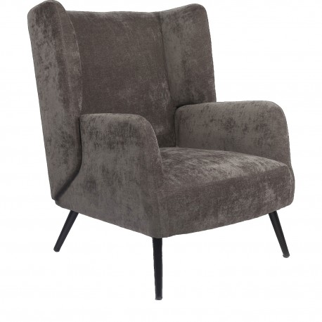 14770082 Πολυθρόνα ArteLibre NORA Γκρι Ύφασμα/Μέταλλο 100x80x89cm Γκρι