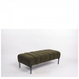 14770106 Παγκάκι Ottoman ArteLibre KUBO Πράσινο Ύφασμα Teddy/Μέταλλο 40x116.5x50cm Πράσινο