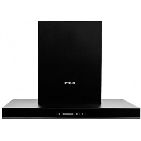 Davoline Tate Απορροφητήρας Καμινάδα 90cm Μαύρος A+