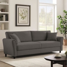 Ε9508,2 BRITAIN Καναπές 3-θέσιος Σαλονιού - Καθιστικού, Ύφασμα Γκρι