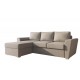 0011.NV22 Stanford Γωνιακός καναπές κρεβάτι με αποθηκευτικό χώρο 242x160 Σκούρο Μπεζ με αναστρέψιμη γωνία Μπεζ