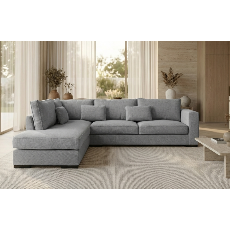 0011.MS23LGSX Brussels γωνιακός καναπές 303x228x86εκ. Γκρι ανοιχτό ύφασμα Αριστερή γωνία  Γκρι ανοιχτό Καναπές : 303x228εκ.  Ύψο