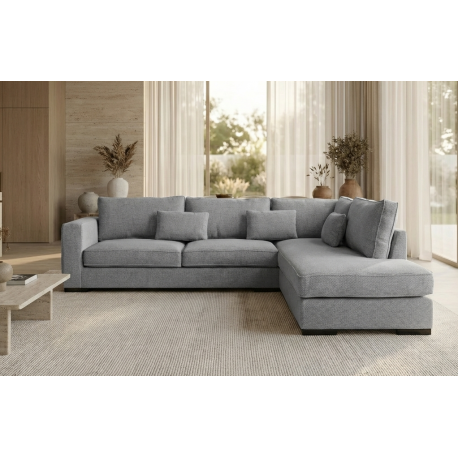 0011.MS23LGDX Brussels γωνιακός καναπές 303x228x86εκ. Γκρι ανοιχτό ύφασμα Δεξιά γωνία  Γκρι ανοιχτό Καναπές : 303x228εκ.  Ύψος :