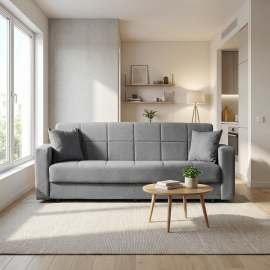 0012.MZ10GR Sebastian καναπές κρεβάτι με αποθηκευτικό χώρο 210x78εκ. Γκρι  Ύφασμα Καναπές : 210x78εκ. Ύψος : 80εκ.
Κρεβάτι : 103