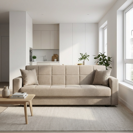 0012.MZ10BG Sebastian καναπές κρεβάτι με αποθηκευτικό χώρο 210x78εκ. Μπεζ Μπεζ Καναπές : 210x78εκ. Ύψος : 80εκ.
Κρεβάτι : 103x18