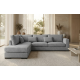 0011.MS23LGSX Brussels γωνιακός καναπές 303x228x86εκ. Γκρι ανοιχτό ύφασμα Αριστερή γωνία  Γκρι ανοιχτό Καναπές : 303x228εκ.  Ύψο