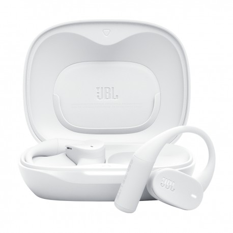 JBL Sense Lite Open Ear Bluetooth Handsfree Ακουστικά με Αντοχή στον Ιδρώτα και Θήκη Φόρτισης Λευκά