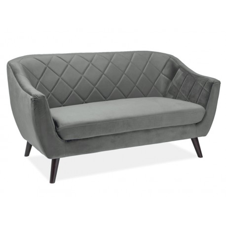 80-3361 SOFA MOLLY 2 VELVET SZARY BLUVEL 14 / WENGE