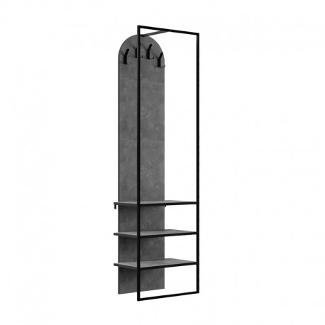 119-001191 Έπιπλο εισόδου Archy pakoworld μελαμίνης ανθρακί 53x32x180εκ