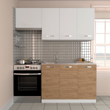 SO-CSET3GW Κουζίνα Charlotte Σετ Χρυσό Δρυς-Λευκό