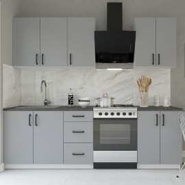 GR-MELISAMODG Κουζίνα Melisa Modest 6 Τεμαχίων Γκρι