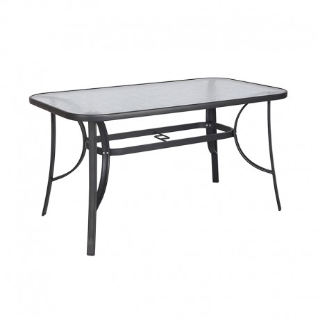 06-8080 DENIM ΑΝΘΡΑΚΙ 120Χ70X71εκ. ΜΕΤΑΛΛΙΚΟ ΤΡΑΠΕΖΙ