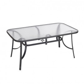 06-8084 DENIM ΑΝΘΡΑΚΙ 150Χ90X71εκ. ΜΕΤΑΛΛΙΚΟ ΤΡΑΠΕΖΙ