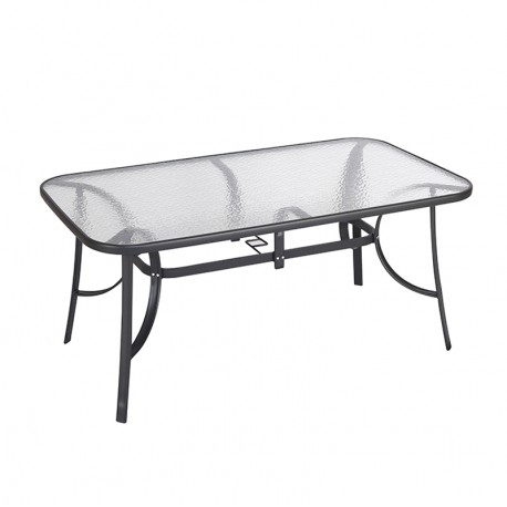 06-8084 DENIM ΑΝΘΡΑΚΙ 150Χ90X71εκ. ΜΕΤΑΛΛΙΚΟ ΤΡΑΠΕΖΙ