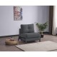 14210231 Πολυθρόνα ArteLibre OLIVER Σκούρο Γκρι 87x93x90cm Γκρι
