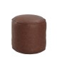 14870107 Πουφ ArteLibre HABIBAH Camel Δέρμα Φ45x35cm Καφέ/Camel