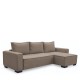 14210250 Καναπές Κρεβάτι Γωνιακός ArteLibre HARPER Αναστρέψιμος Taupe 271x160x94cm Καφέ/Taupe