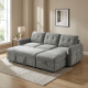 0011.HS10LG Marlon γωνιακός καναπές κρεβάτι με αποθηκευτικό χώρο 232x157x90εκ. Γκρι ανοιχτό με αναστρέψιμη γωνία  Γκρι Ανοιχτό 2