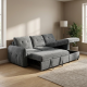 0011.HS10DG Marlon γωνιακός καναπές κρεβάτι με αποθηκευτικό χώρο 232x157x90εκ. Γκρι Σκούρο με αναστρέψιμη γωνία  Γκρι σκούρο 232