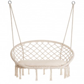 14660068 Κούνια ArteLibre Με Μαξιλάρι CORSICA Λευκό Polycotton/Μέταλλο 67x44cm Λευκό