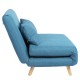 14770078 Πολυθρόνα Κρεβάτι ArteLibre VERA Μπλε Ύφασμα/Ξύλο 79x80x89cm Μπλε
