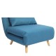 14770078 Πολυθρόνα Κρεβάτι ArteLibre VERA Μπλε Ύφασμα/Ξύλο 79x80x89cm Μπλε