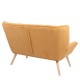 14770092 Καναπές ArteLibre NESTO Μουσταρδί Ύφασμα/Ξύλο 86x126x78cm Πορτοκαλί/Μουσταρδί