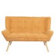 14770092 Καναπές ArteLibre NESTO Μουσταρδί Ύφασμα/Ξύλο 86x126x78cm Πορτοκαλί/Μουσταρδί