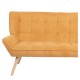 14770092 Καναπές ArteLibre NESTO Μουσταρδί Ύφασμα/Ξύλο 86x126x78cm Πορτοκαλί/Μουσταρδί
