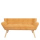 14770092 Καναπές ArteLibre NESTO Μουσταρδί Ύφασμα/Ξύλο 86x126x78cm Πορτοκαλί/Μουσταρδί