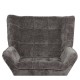 14770097 Πολυθρόνα ArteLibre TIVA Γκρι Σκούρο Ύφασμα Σενίλ/Μέταλλο 84x78x77cm Γκρι