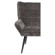 14770097 Πολυθρόνα ArteLibre TIVA Γκρι Σκούρο Ύφασμα Σενίλ/Μέταλλο 84x78x77cm Γκρι