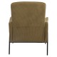 14770109 Πολυθρόνα ArteLibre ELAN Πράσινο Ύφασμα Κοτλέ/Μέταλλο 94x77x82cm Πράσινο