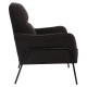 14770110 Πολυθρόνα ArteLibre ELAN Μαύρο Ύφασμα Κοτλέ/Μέταλλο 94x77x82cm Μαύρο