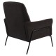 14770110 Πολυθρόνα ArteLibre ELAN Μαύρο Ύφασμα Κοτλέ/Μέταλλο 94x77x82cm Μαύρο
