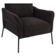 14770110 Πολυθρόνα ArteLibre ELAN Μαύρο Ύφασμα Κοτλέ/Μέταλλο 94x77x82cm Μαύρο