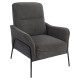 14770111 Πολυθρόνα ArteLibre ELAN Γκρι Σκούρο Ύφασμα Κοτλέ/Μέταλλο 94x77x82cm Γκρι