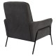 14770111 Πολυθρόνα ArteLibre ELAN Γκρι Σκούρο Ύφασμα Κοτλέ/Μέταλλο 94x77x82cm Γκρι
