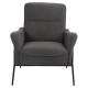 14770111 Πολυθρόνα ArteLibre ELAN Γκρι Σκούρο Ύφασμα Κοτλέ/Μέταλλο 94x77x82cm Γκρι