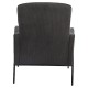 14770111 Πολυθρόνα ArteLibre ELAN Γκρι Σκούρο Ύφασμα Κοτλέ/Μέταλλο 94x77x82cm Γκρι