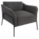 14770111 Πολυθρόνα ArteLibre ELAN Γκρι Σκούρο Ύφασμα Κοτλέ/Μέταλλο 94x77x82cm Γκρι