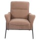 14770112 Πολυθρόνα ArteLibre ELAN Taupe Ύφασμα Κοτλέ/Μέταλλο 94x77x82cm Εκρού/Taupe
