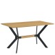 15380012 Τραπέζι Τραπεζαρίας ArteLibre ELDRIDGE Sonoma/Μαύρο Μέταλλο/Μοριοσανίδα 160x80x74cm Φυσικό/Sonoma/Μαύρο