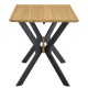 15380013 Τραπέζι Τραπεζαρίας ArteLibre ELDRIDGE Sonoma/Μαύρο Μέταλλο/Μοριοσανίδα 140x70x74cm Φυσικό/Sonoma/Μαύρο