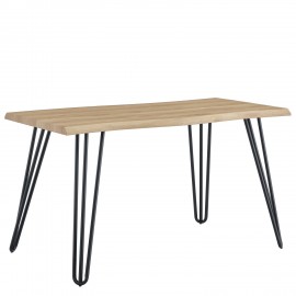 15380016 Τραπέζι Τραπεζαρίας ArteLibre BRANWELL Sonoma/Μαύρο Μέταλλο/Μοριοσανίδα 140x70x77.5cm Φυσικό/Sonoma/Μαύρο