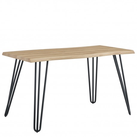 15380017 Τραπέζι Τραπεζαρίας ArteLibre BRANWELL Sonoma/Μαύρο Μέταλλο/Μοριοσανίδα 120x60x77.5cm Φυσικό/Sonoma/Μαύρο